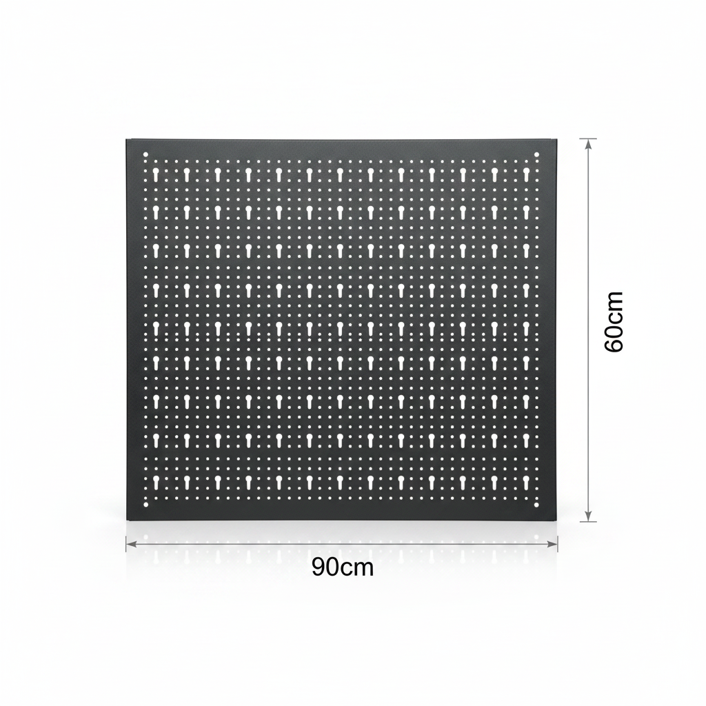 Panel perforado porta herramientas RIGEL con medidas de ancho y alto